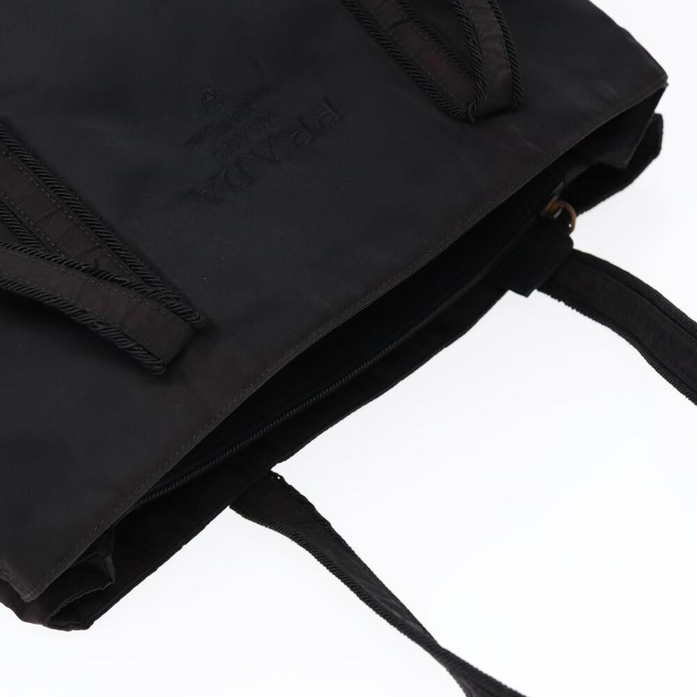 PRADA Tote Bag Nylon Silver Black - Picture 6 of 16